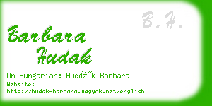 barbara hudak business card